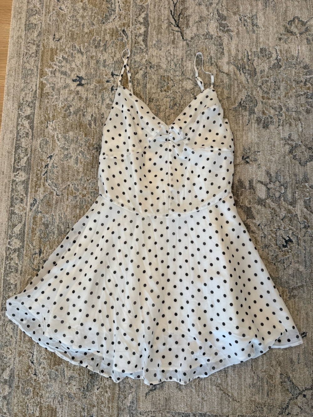 Urban Outfitters White Polka Dot Slip Mini Dress